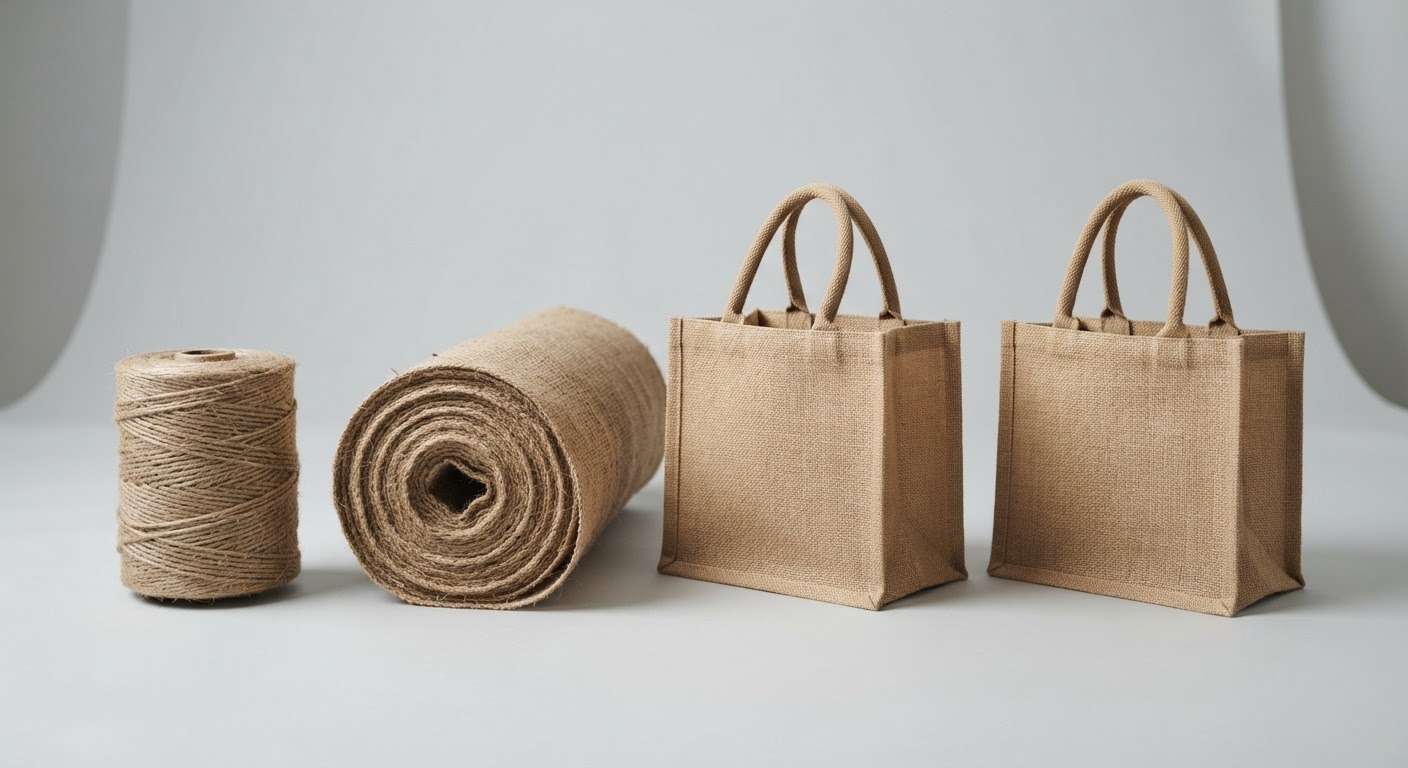 Jute yarn and woven jute goods
