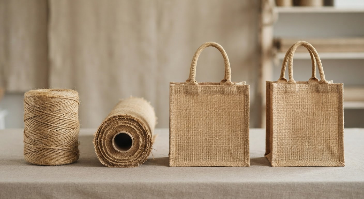 Jute yarn and woven jute goods