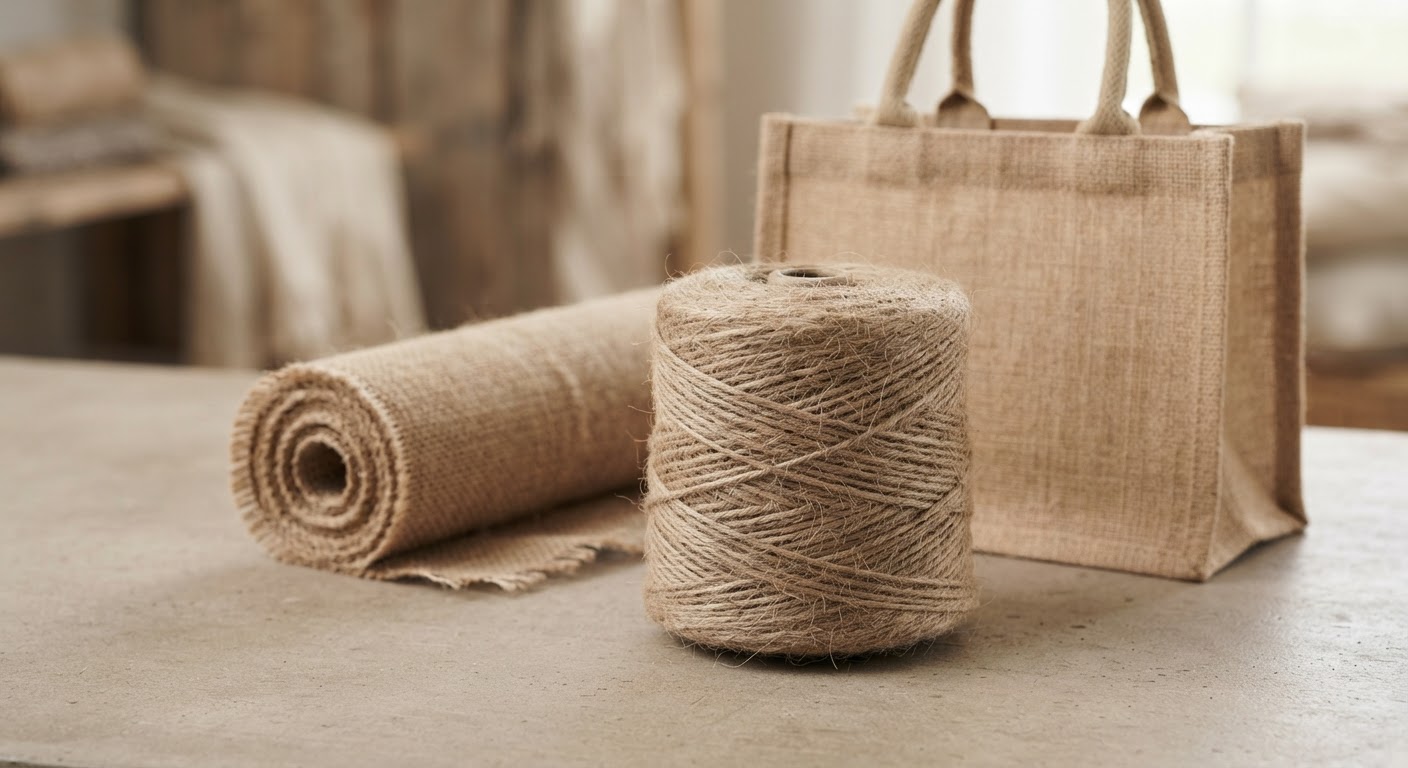 Jute yarn and woven jute goods