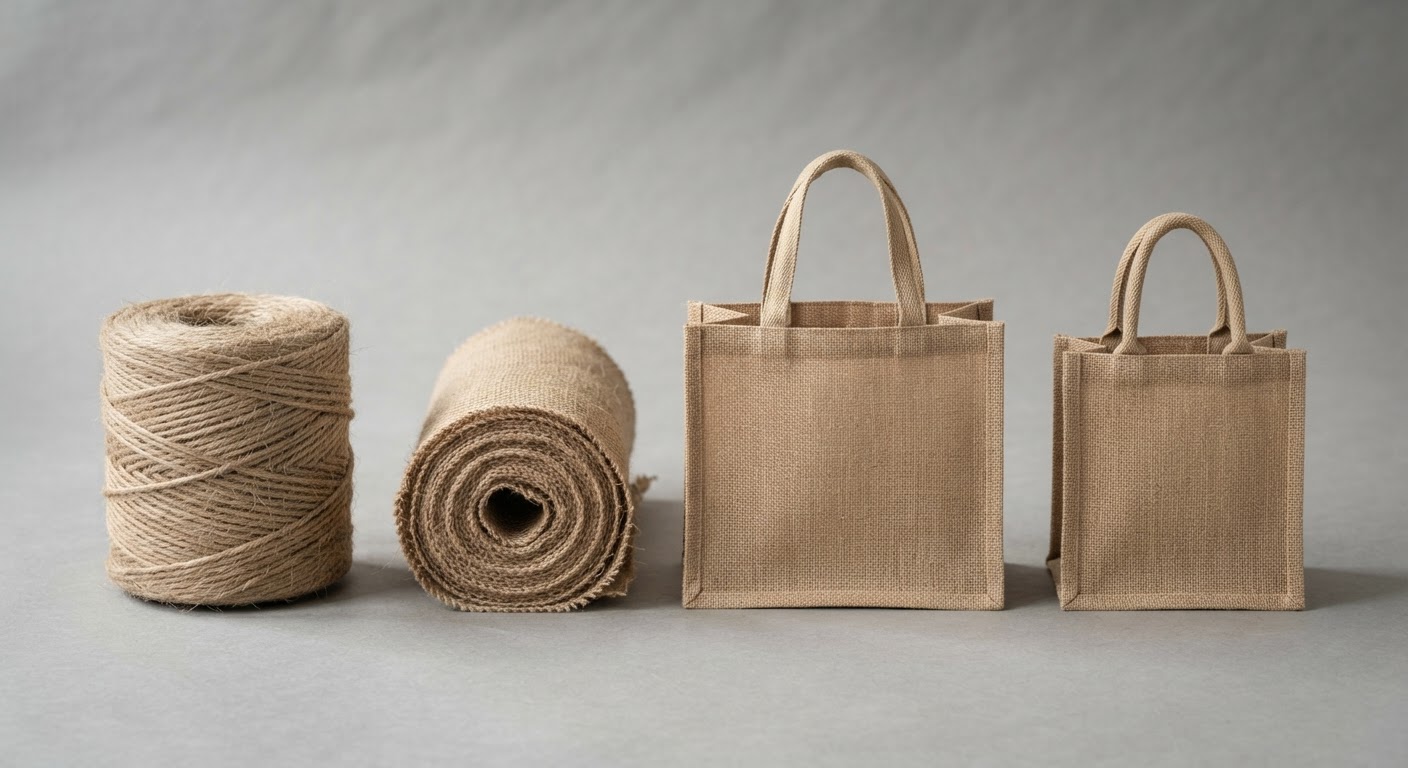 Jute yarn and woven jute goods