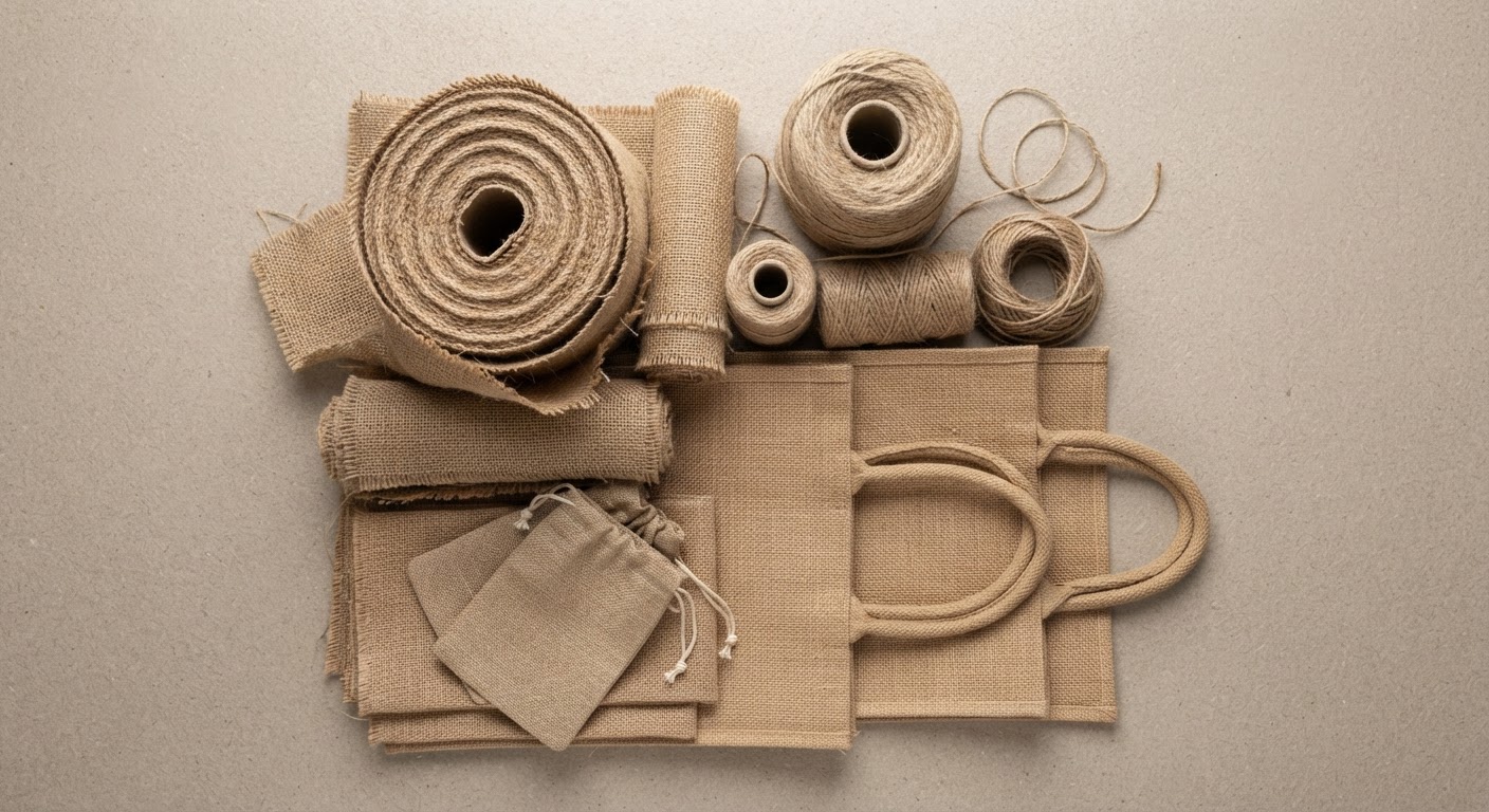 Jute yarn and woven jute goods