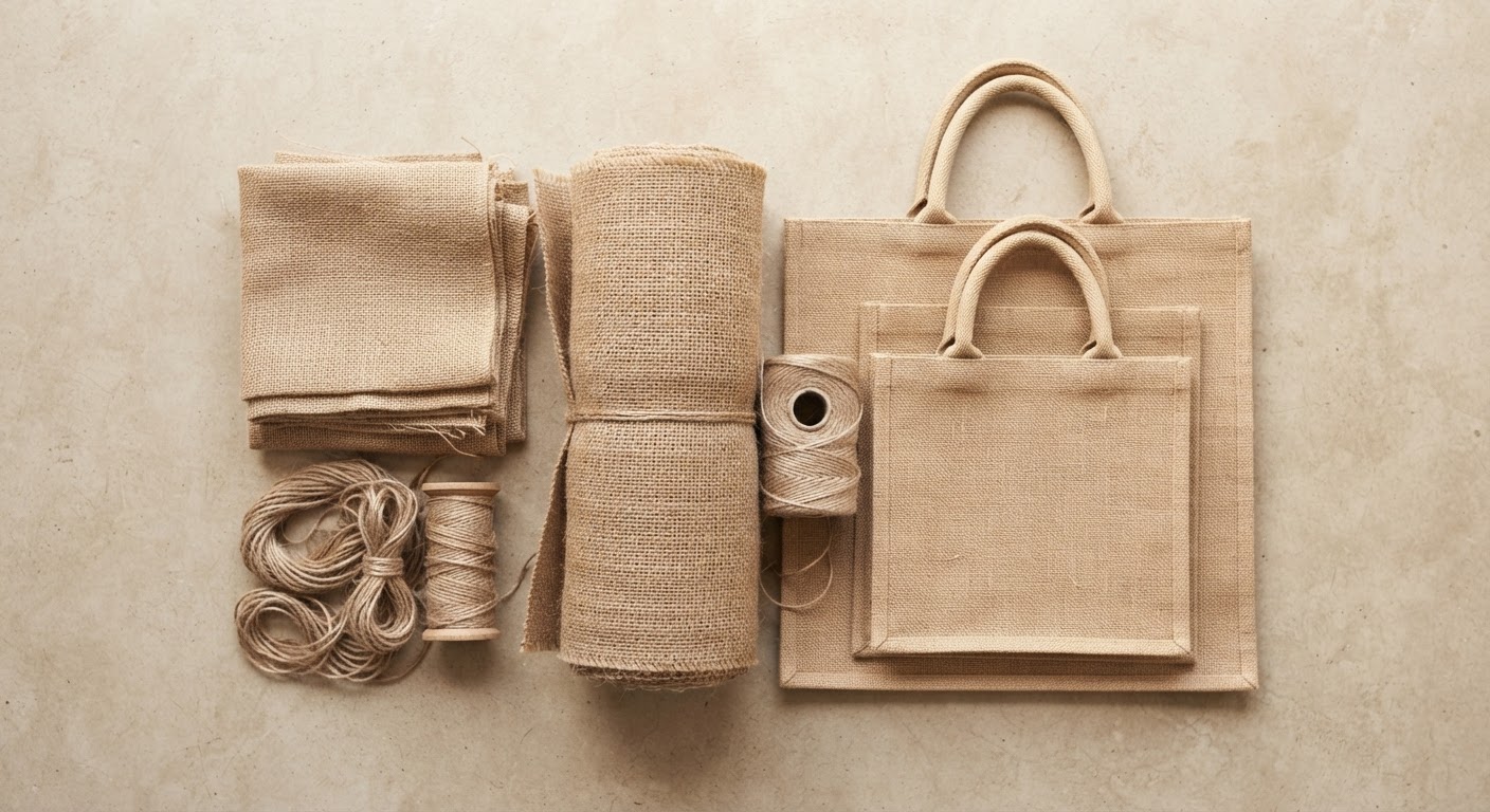 Jute yarn and woven jute goods