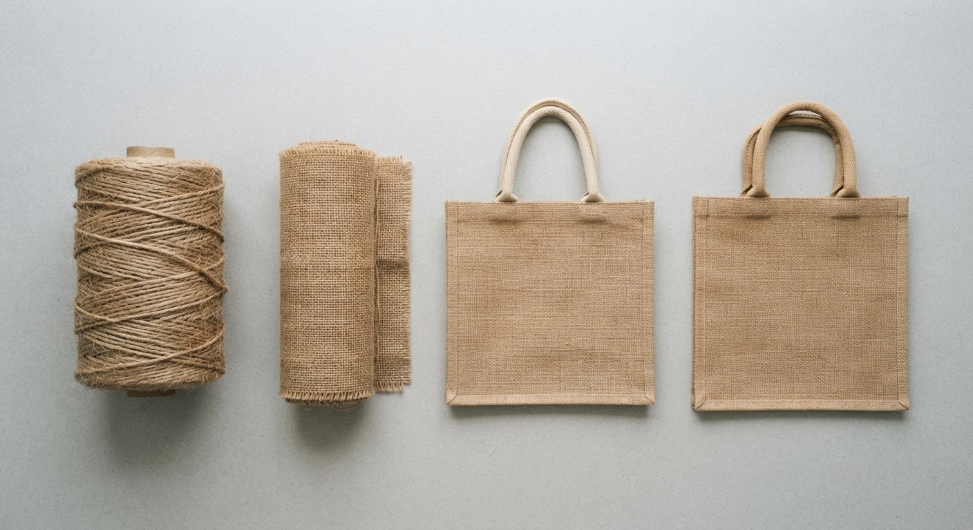 Jute yarn and woven jute goods