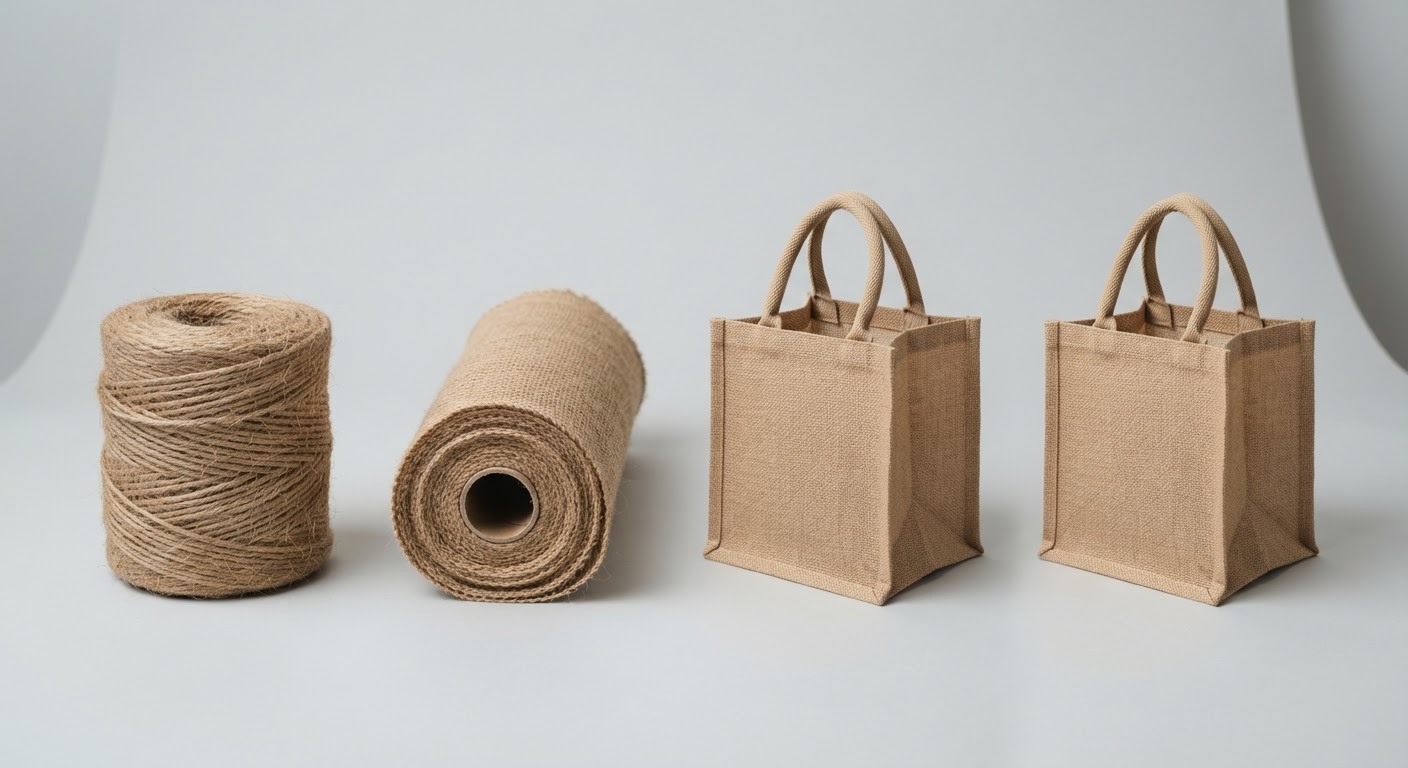 Jute yarn and woven jute goods