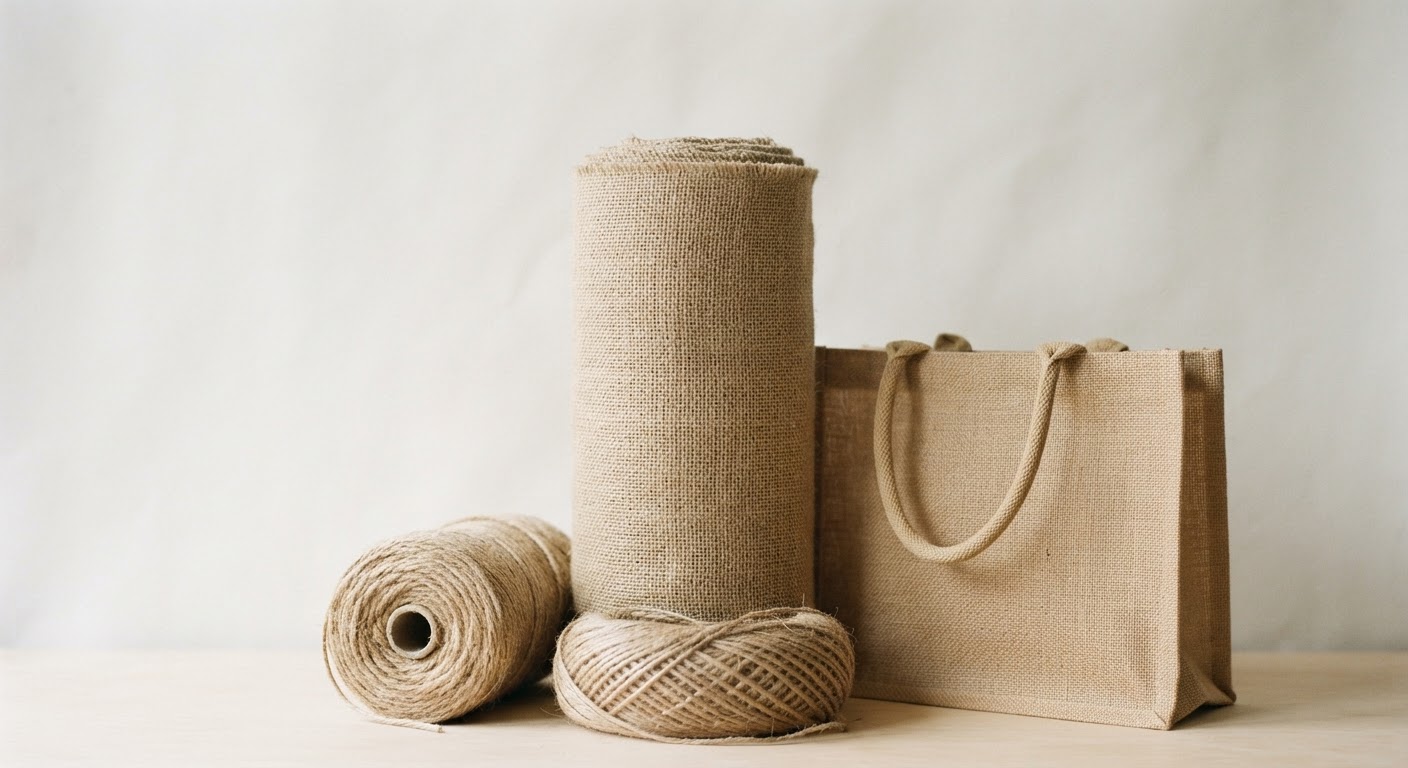 Jute yarn and woven jute goods
