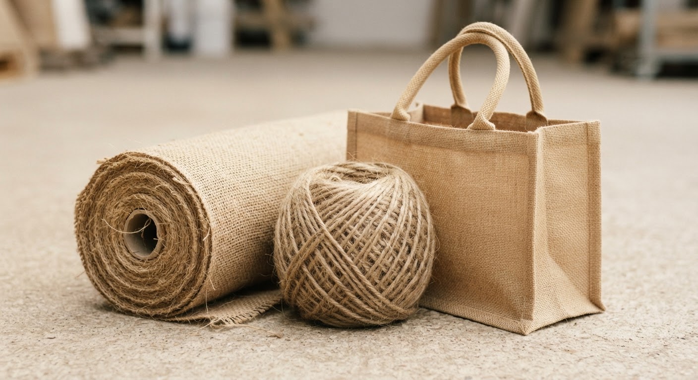 Jute yarn and woven jute goods
